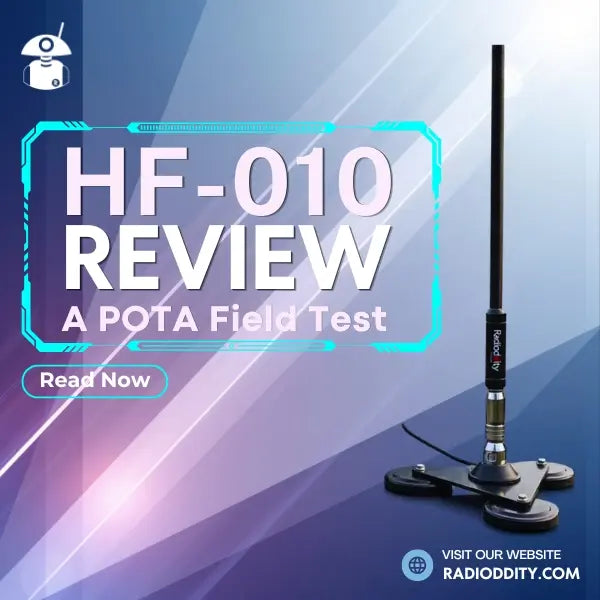 Radioddity HF-010 portable HF antenna - POTA field test outdoor deployment