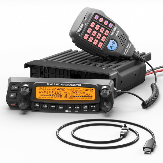 Radioddity DB50 Dual Band Mobile Radio | 50W | Large LCD Display | Multi-band Receiver  | 758 Channel | VOX - Radioddity