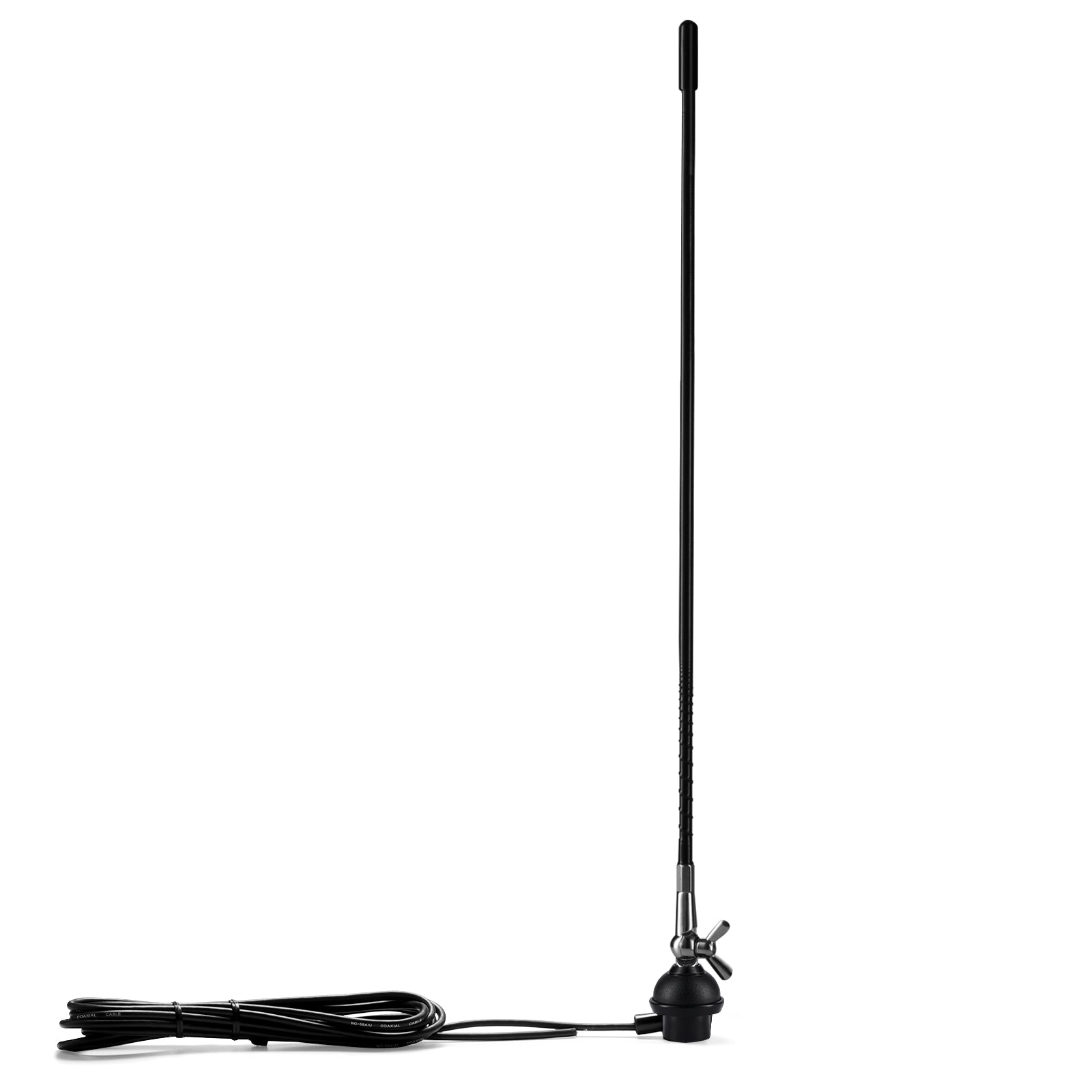 Radioddity CB-514 CB Antenna | 27 Mhz | High Gain Whip Antenna | 157 Inch Cable | Adjustable Angle