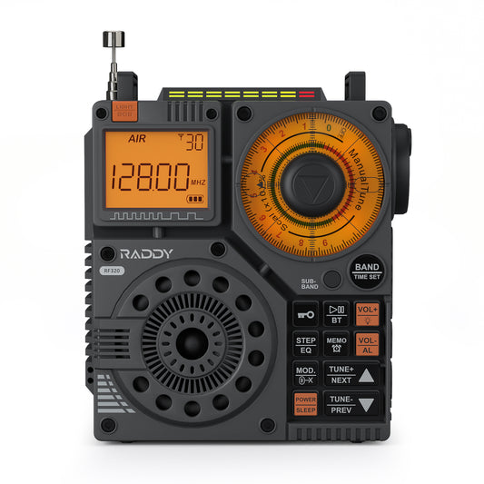 Raddy RF320 Shortwave Radio | FM/AM/SW/VHF/WB/AIR | Remote Control | Bluetooth 5.0 - Radioddity