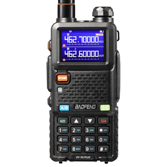 Baofeng UV-5G Plus GMRS Radio | 5W | 2500mAh USB-C Battery | Frequency Copy | 999 CH | NOAA