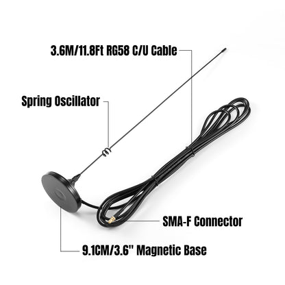 Radioddity RA-UV713 Antenna Kit | 20-Inch | VHF/UHF | SMA-F | Compatible with Handheld Radio - Radioddity