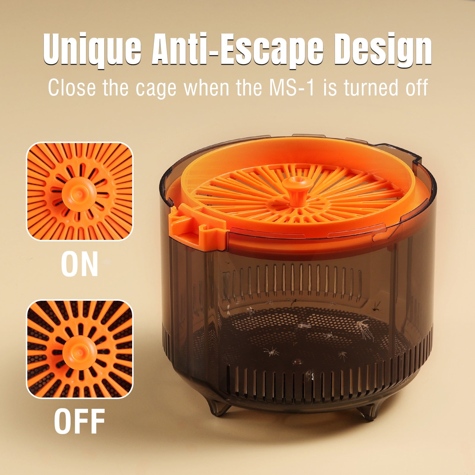 Raddy MS-1 Indoor Insect Trap | Anti-Escape Net Design | Physical Pest Control - Radioddity