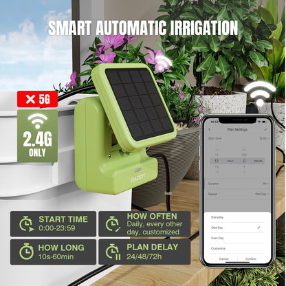 Raddy WS-2 Wi-Fi Drip Irrigation System | APP-Controlled | DIY Automatic Water Pump |  Dual Power Supply - Radioddity