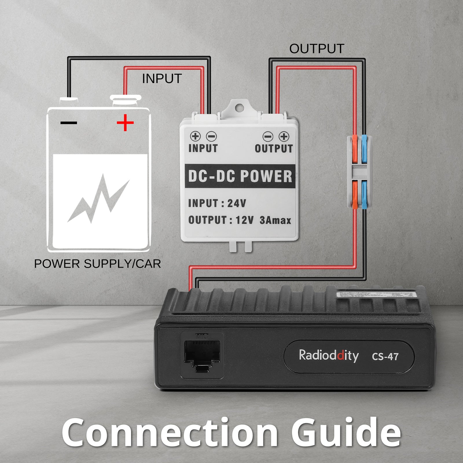 Radioddity SDC12 Step Down Converter | Connetion guide 