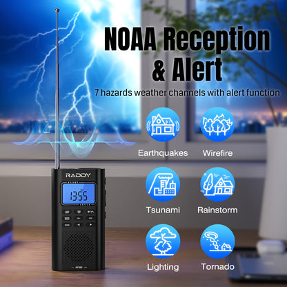 Raddy RF886 Shortwave Radio | NOAA reception & Alert