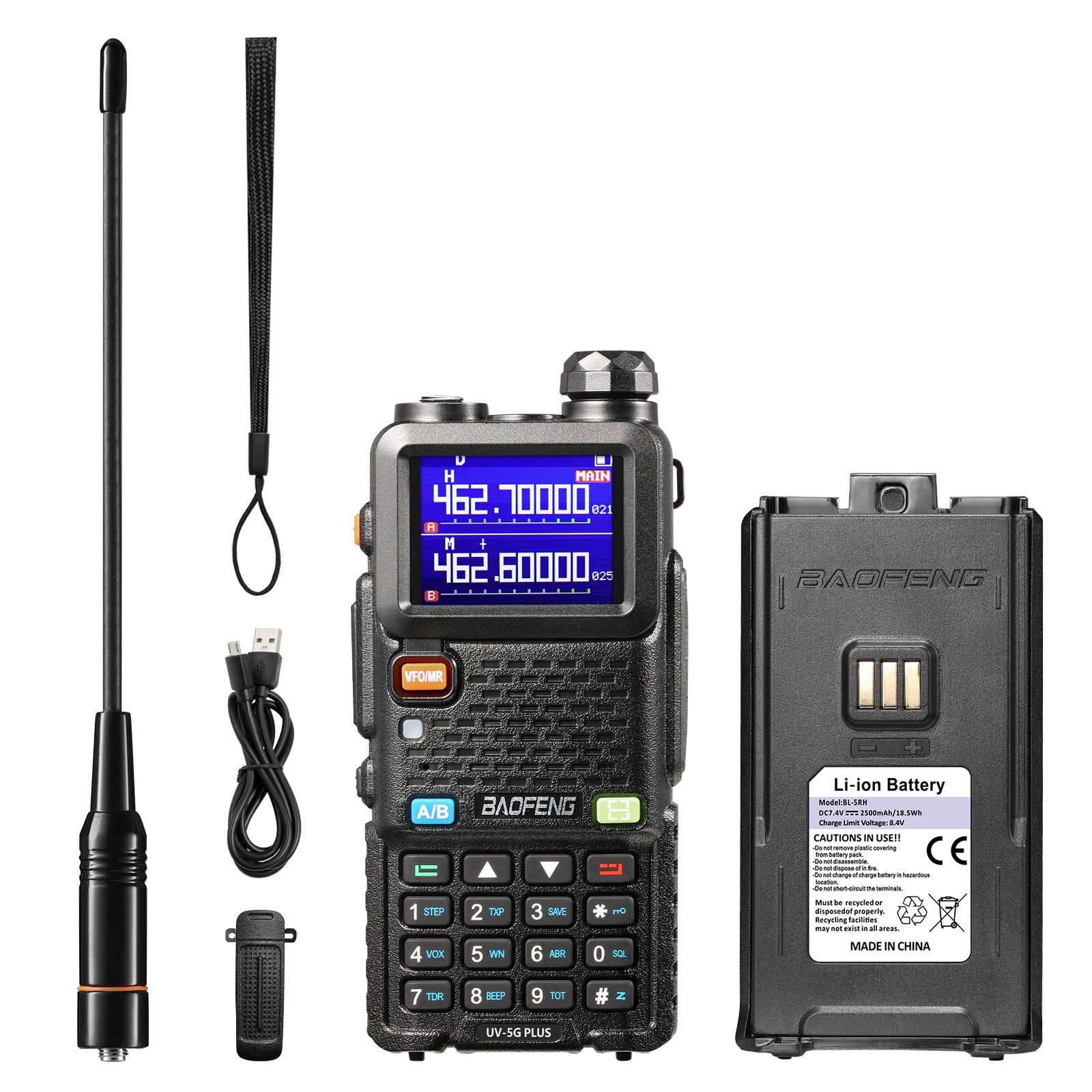 Baofeng UV-5G Plus GMRS Radio | Package content