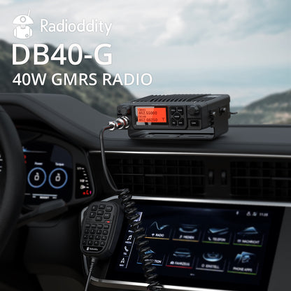 Radioddity DB40-G GMRS Mobile Radio | 40W | Repeater Capable | 199 Channels | UHF Scanning Receiver