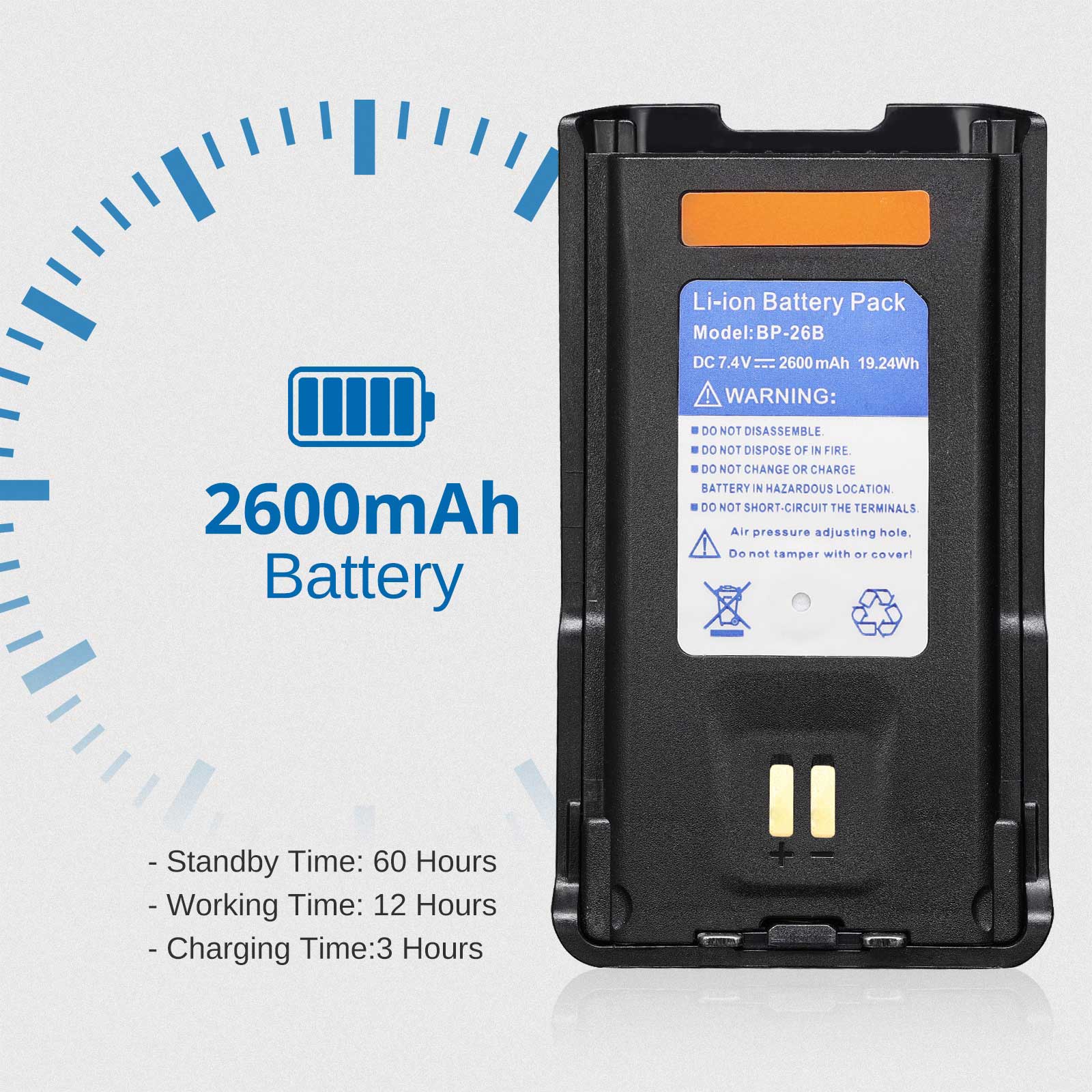 Radioddity GA-5WB | 2600mAh battery