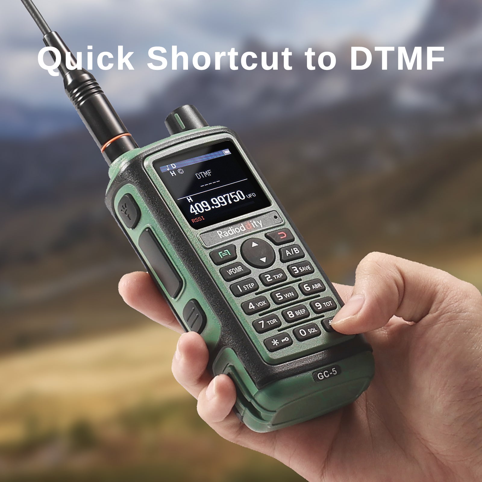 Radioddity GC-5 | Dual Band | 5W | 999 CH | Remote Frequency Copy | Color Screen | 1800mAh | NOAA FM RX - Radioddity