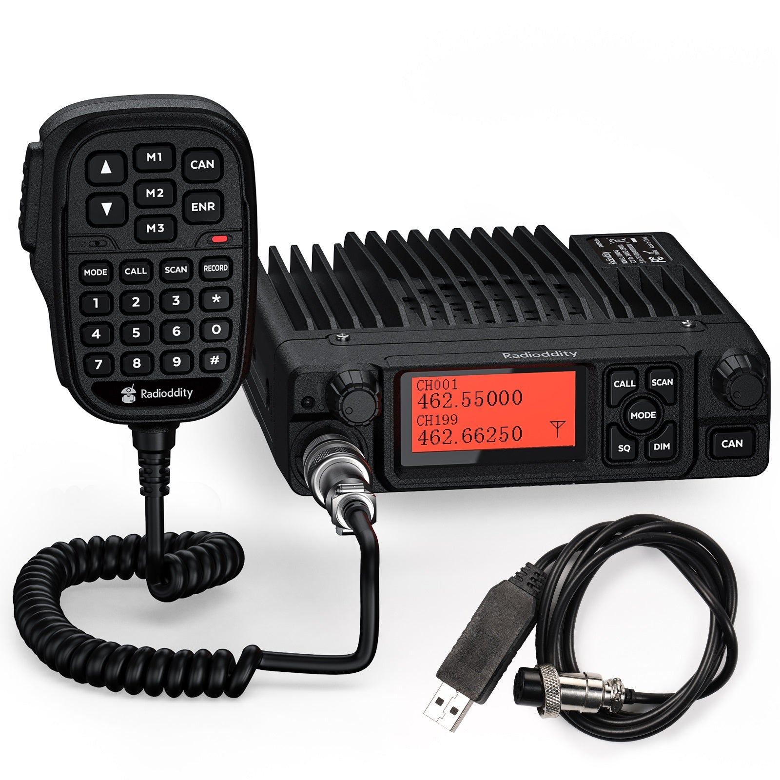 Radioddity DB40-G GMRS Mobile Radio | 40W | Repeater Capable | 199 Channels | UHF Scanning Receiver - Radioddity