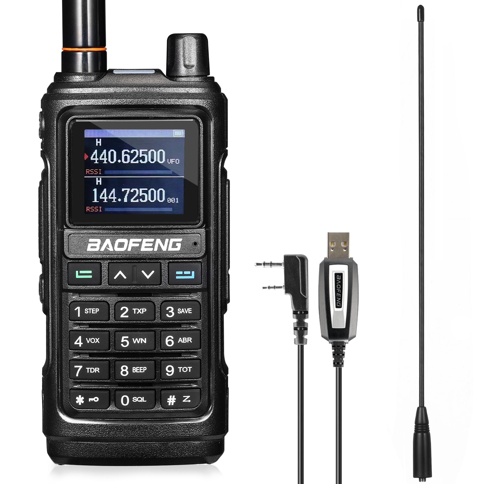 Baofeng UV-17R | Dual Band | 5W | 999 CH | Remote Frequency Copy | Color Screen | 1800mAh | NOAA FM RX - Radioddity