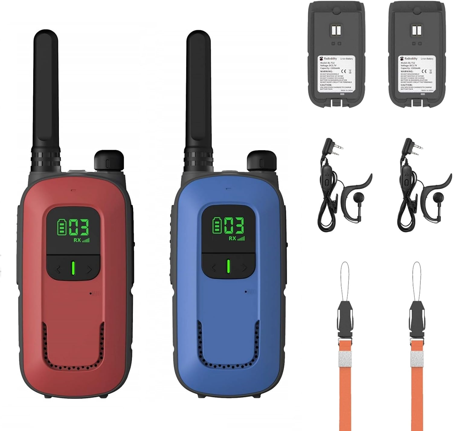 Radioddity FS-T3/PR-T3 [4 Packs]  | License-free | USB Charging | Flashlight | VOX - Radioddity