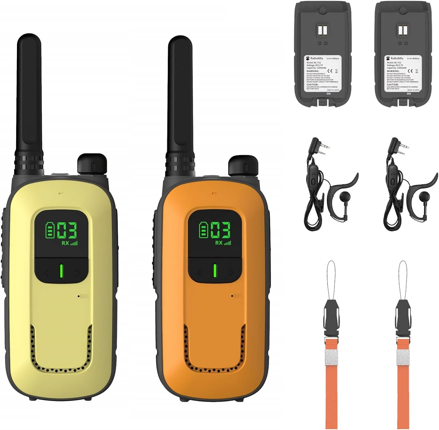 Radioddity FS-T3/PR-T3 [4 Packs]  | License-free | USB Charging | Flashlight | VOX - Radioddity