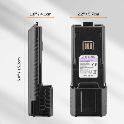 Battery 5200mAh for UV-5G Plus/UV-5RM Plus/K5 Plus with USB-C Port Size