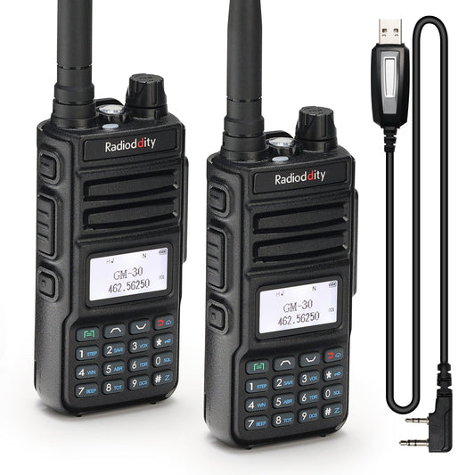 Radioddity GM-30 GMRS Radio [2 Pack + Cable] [ Open Box ] - Radioddity