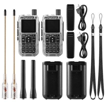 Baofeng MINI-5G GMRS Radio 2-Pack | 5W Repeater Capable | App Programming | 1.44" Color Screen | 7-Band RX & Airband | 999 Channels | USB-C Charging - Radioddity