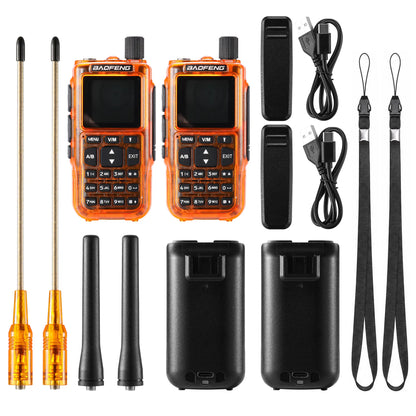 Baofeng MINI-5G GMRS Radio 2-Pack | 5W Repeater Capable | App Programming | 1.44" Color Screen | 7-Band RX & Airband | 999 Channels | USB-C Charging - Radioddity