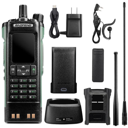 Baofeng UV-32 Ham Radio | 10W | Multi-Band  | GPS | APP & CHIRP Programmable | 2.0” Large Color Display | 1000CHs | NOAA/Airband Receiver