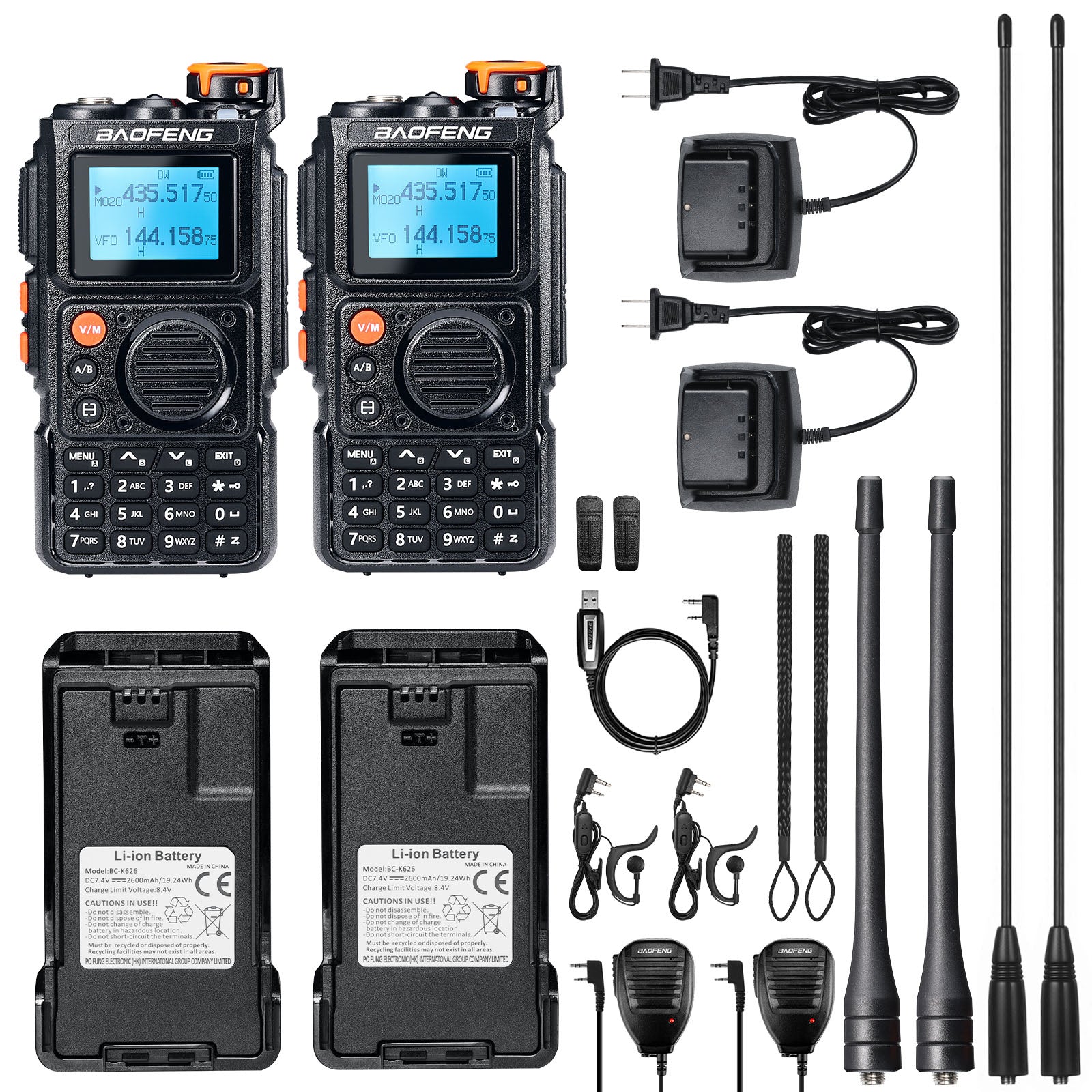 Package content of the 2 pcs Long antenna set