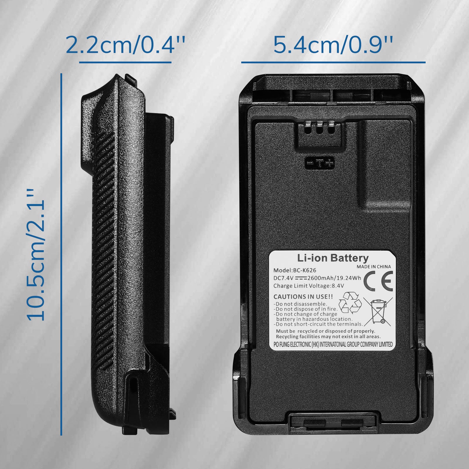 k6 battery size