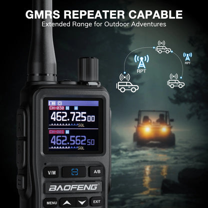 Baofeng UV-5G Mini GMRS Radio | 5W | APP Programming | 1.44 Inch Color Screen | 999CH | NOAA | USB-C Charging