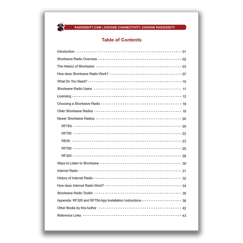 Shortwave Radio Explained | Table of Contents