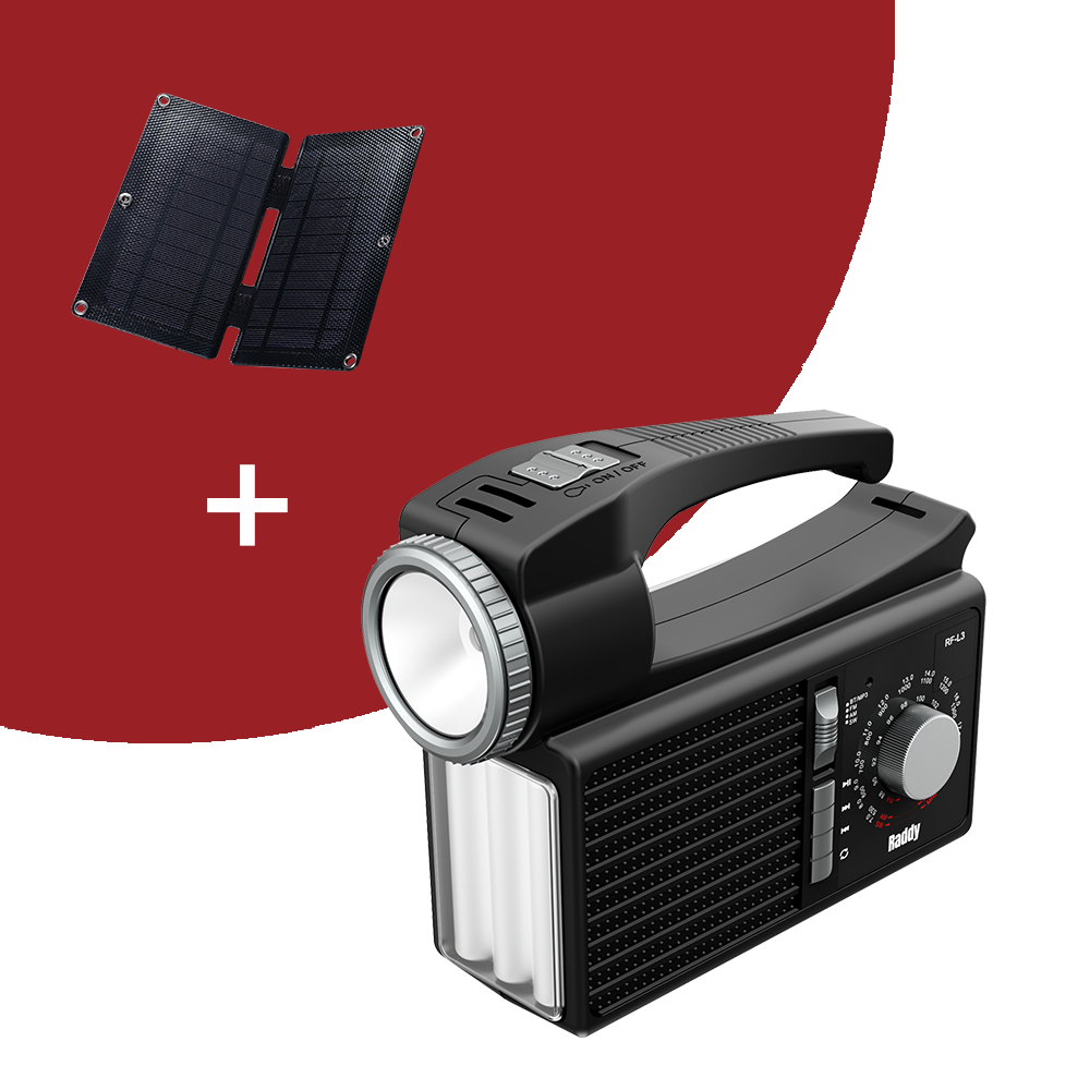 Raddy RF-L3 Portable Solar Generator | with Solar Panel | Flashlight  Music Player [DISCONTINUED] - Radioddity