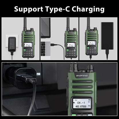 Baofeng GM-15 Pro 5W GMRS Radio | NOAA Weather Receiver | USB-C Charger | GMRS Repeater Channel - Radioddity