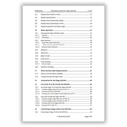 [eBook] Radioddity Extended Manual for Xiegu GPA100 - Radioddity