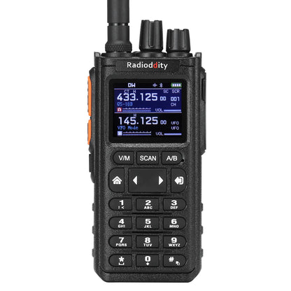 Radioddity GS-10B 10W Ham Radio | Multi-Band TX & RX | BT APP Programmable | Dual PTT | Color Display | USB-C