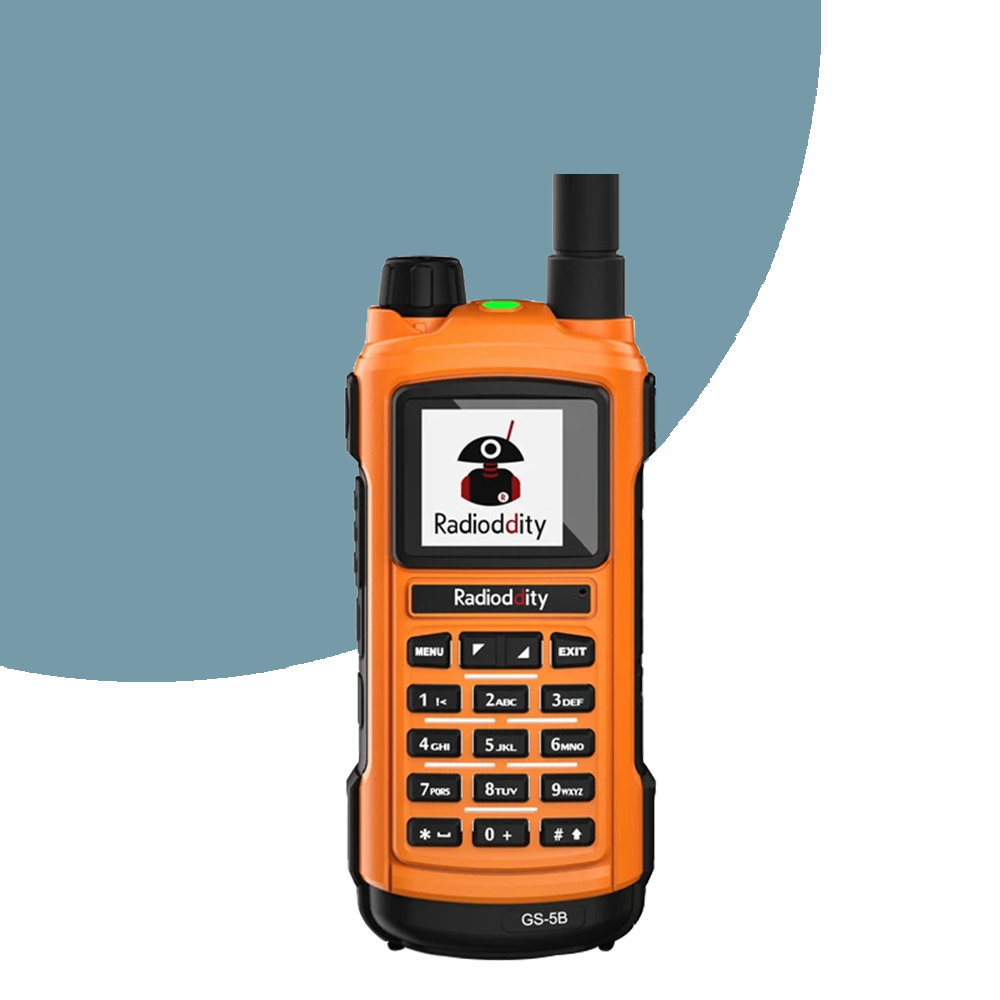 Radioddity GS-5B Analog Radio | 5W | Dual PTT | Bluetooth Programming | S-Meter | USB Charging - Radioddity