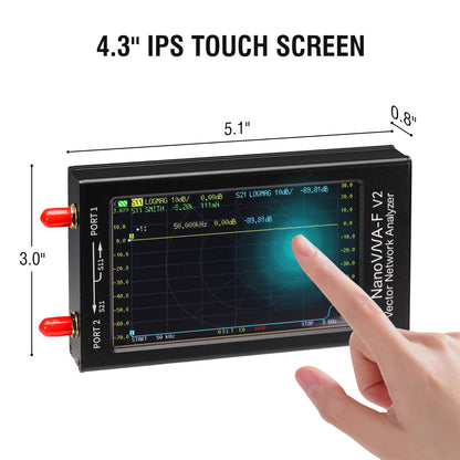 NanoVNA-F V2 Antenna Analyzer touch screen