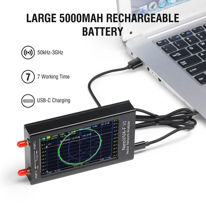 NanoVNA-F V2 Antenna Analyzer with 5000 mAh battery