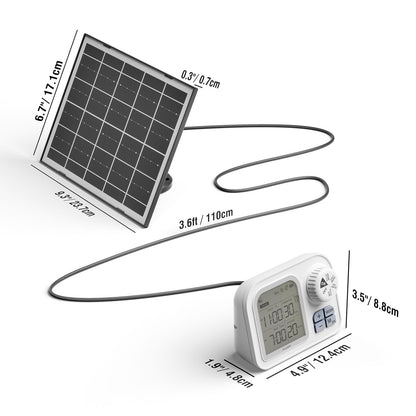 WS-7 IPX7 Solar Drip Irrigation Kit Size 
