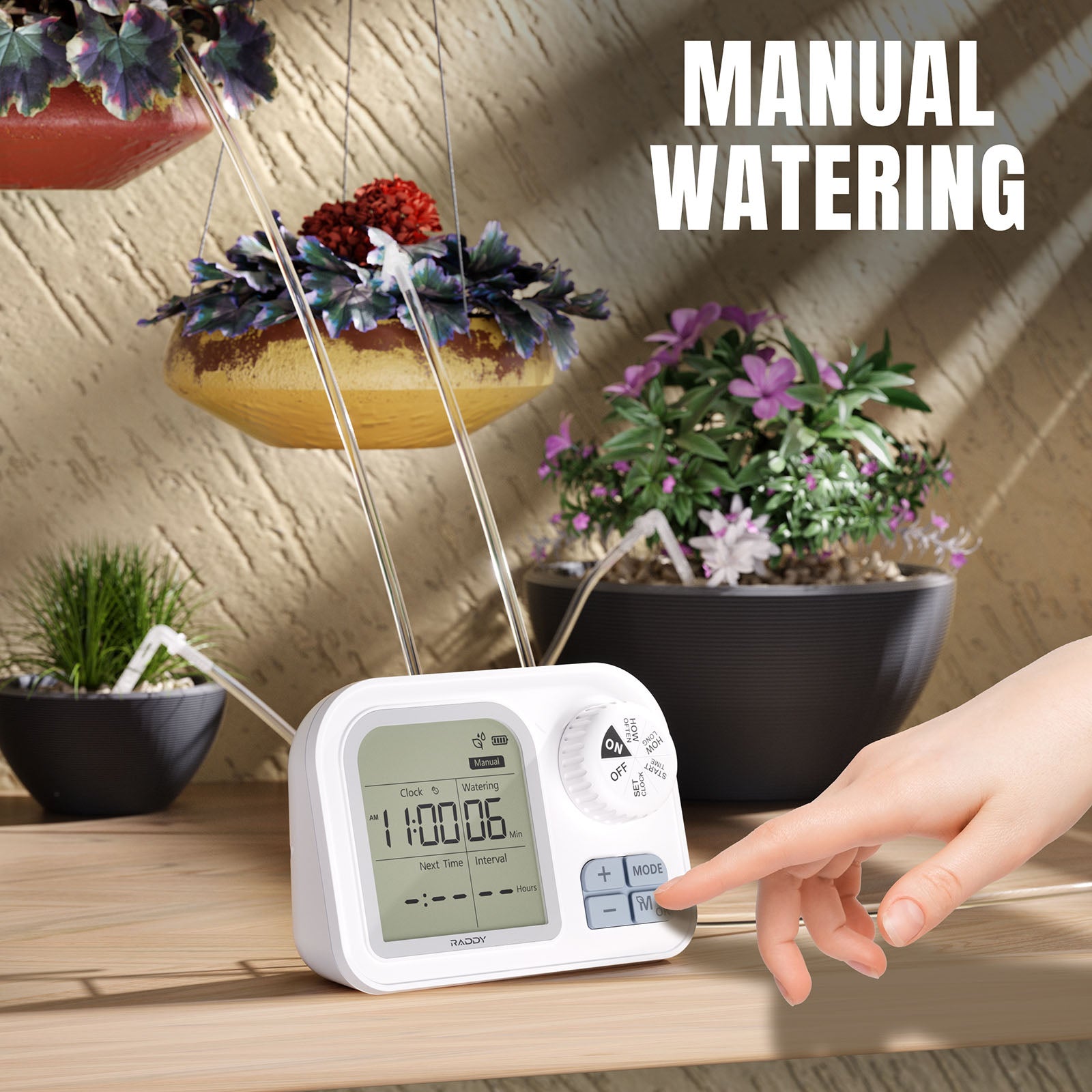 WS-7 IPX7 Solar Drip Irrigation Kit Manual watering 