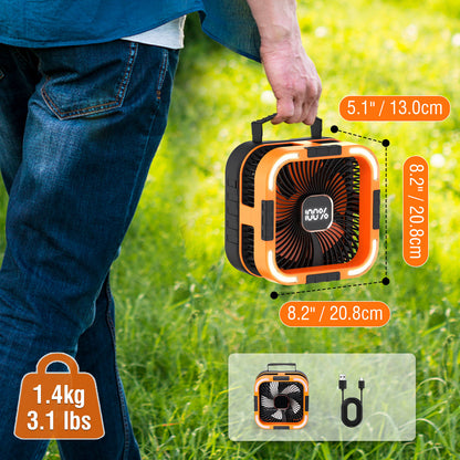 CF3 Rechargeable Camping Fan size &  packages content