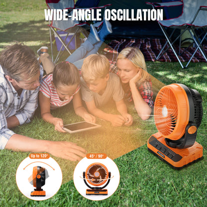 CF5 Rechargeable Camping Fan wide-angle oscillation