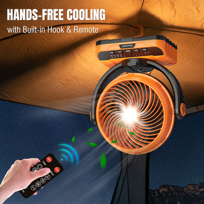 CF5 Rechargeable Camping Fan hand-free cooling