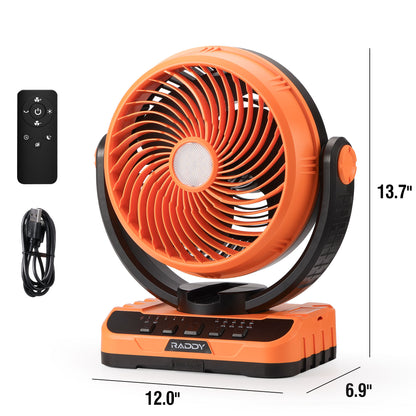 CF5 Rechargeable Camping Fan size