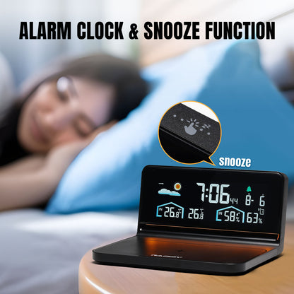 Raddy DT5-W alarm clock & snooze function