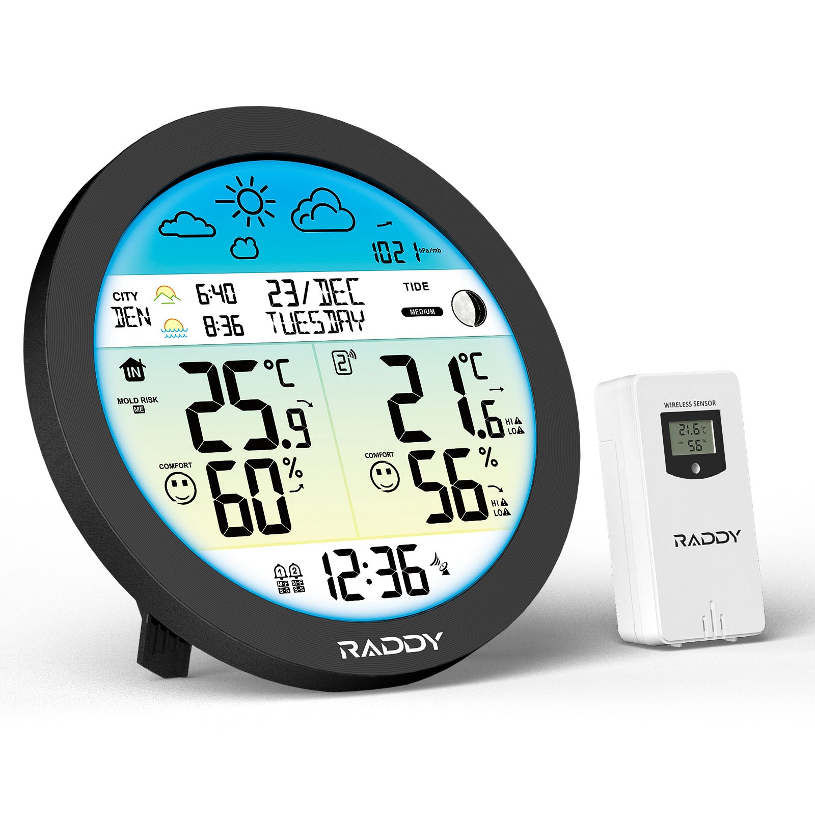 Raddy DT7 Weather Station with R3 sensor