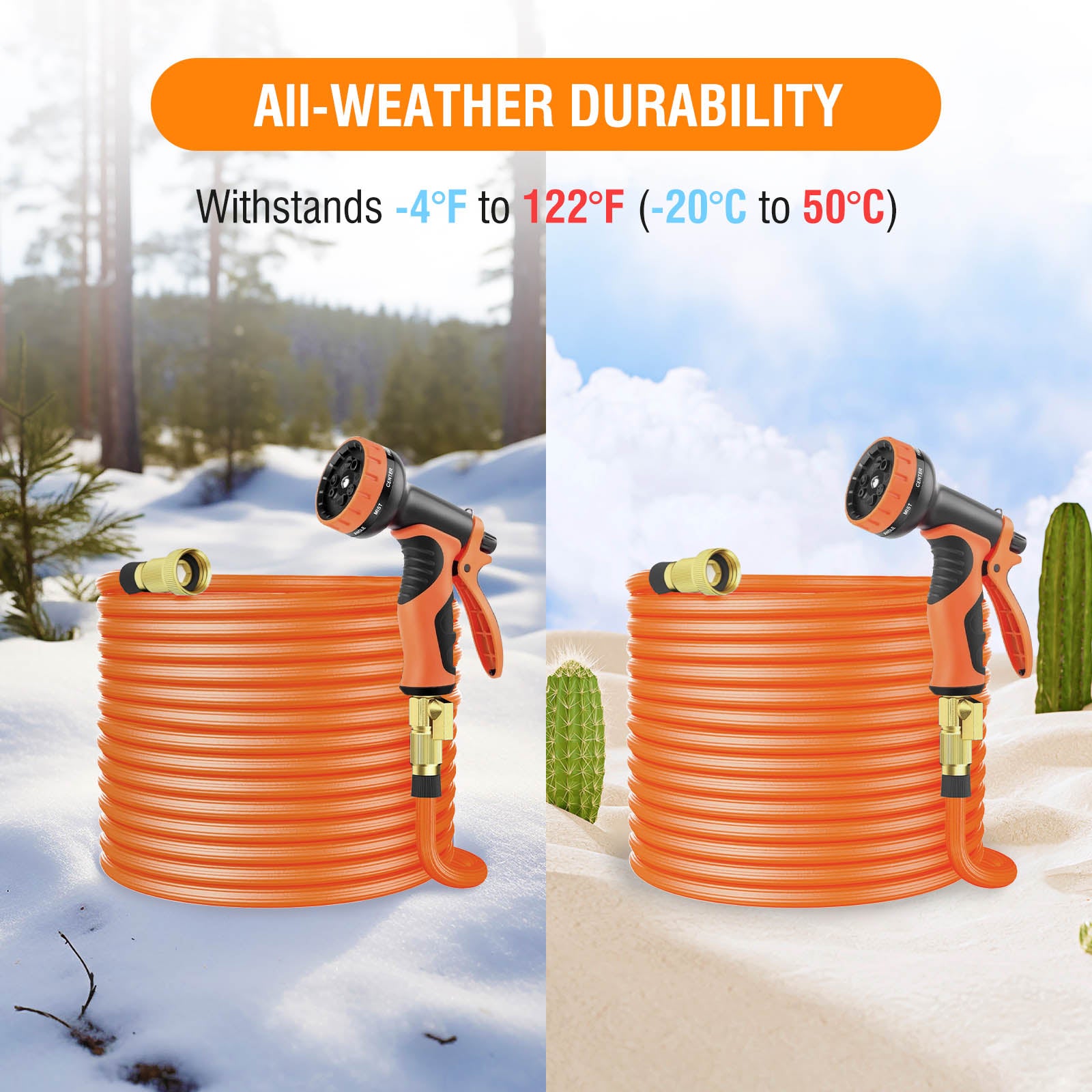 GH-1 Expandable Garden Hose all weather  durability 