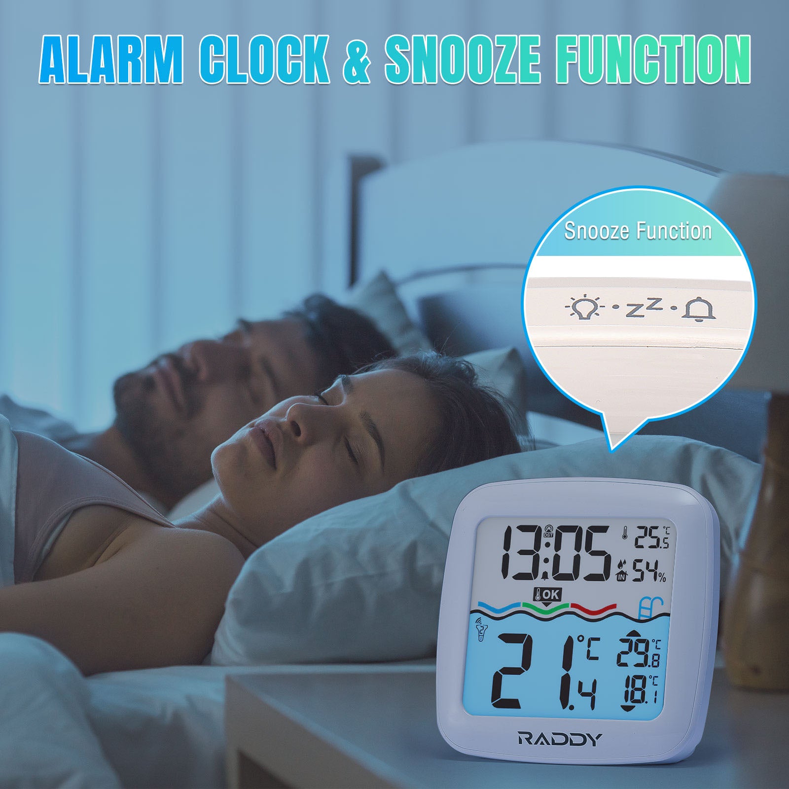 Alarm clock snooze function 