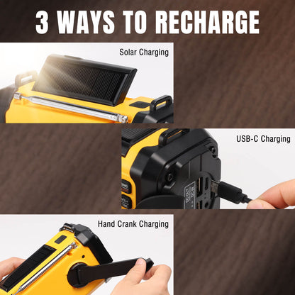 Raddy SH-906 Emergency Radio | support 3 ways to recharge 