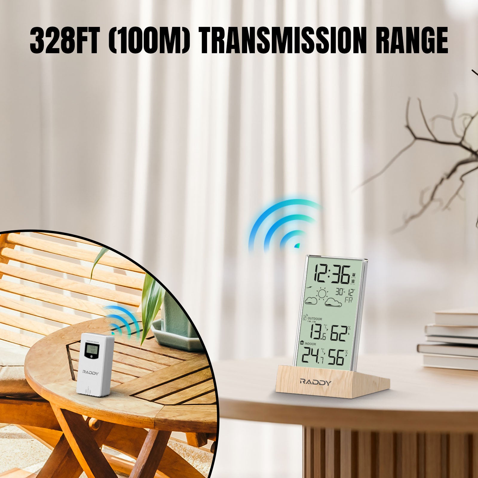 V5 Wireless Weather Station 100m transmission range