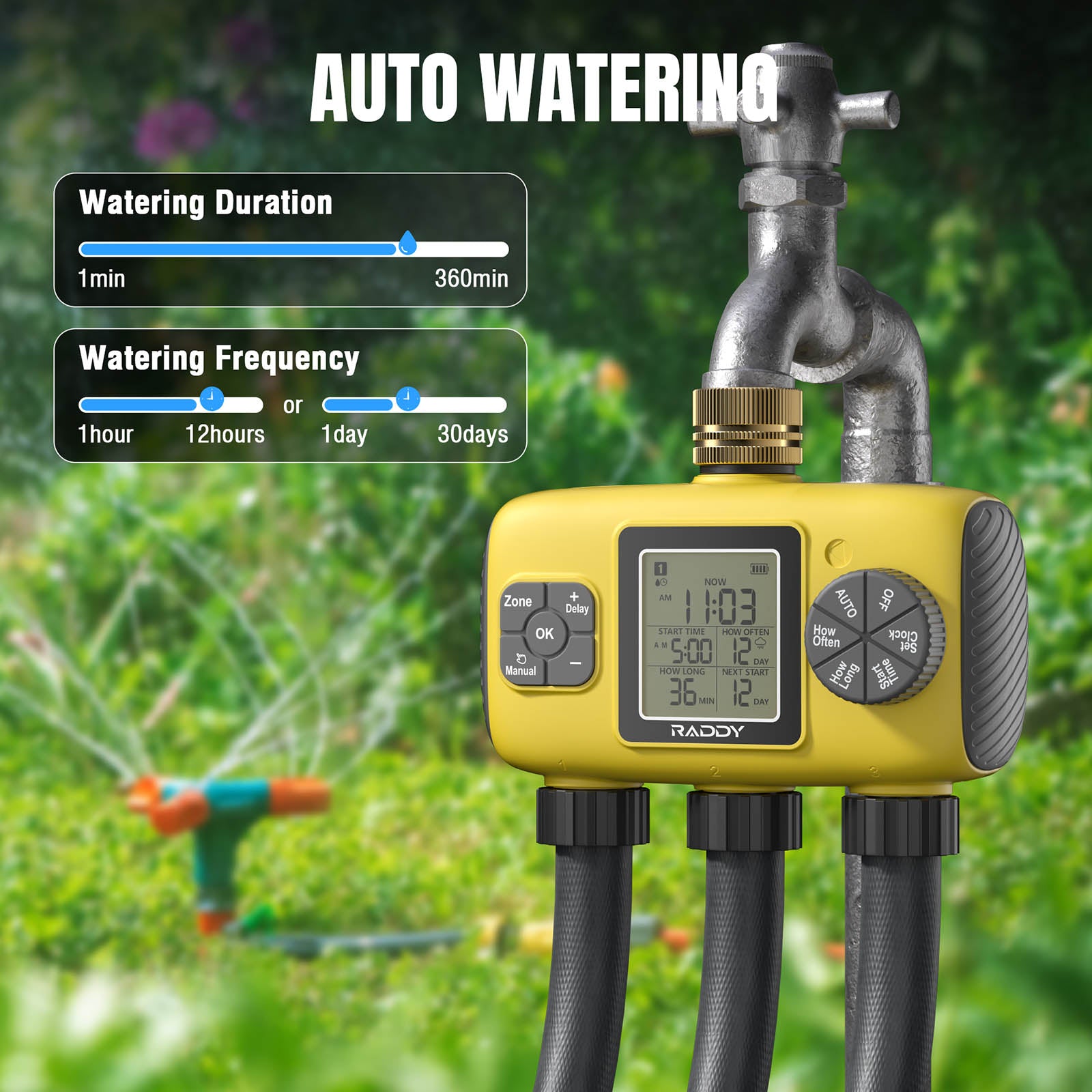 Raddy WS-8 Sprinkler Timer auto watering