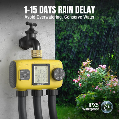 Raddy WS-8 Sprinkler Timer rain delay