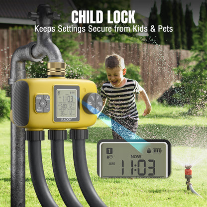 Raddy WS-8 Sprinkler Timer child lock