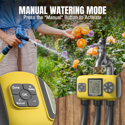 Raddy WS-8 Sprinkler Timer manual watering mode